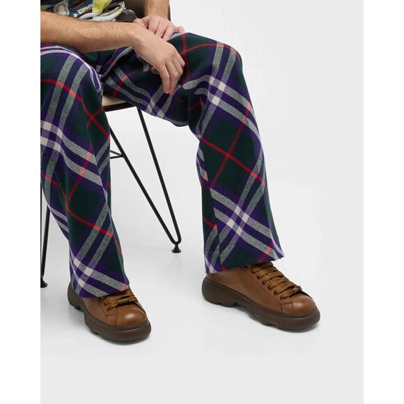 NIB BURBERRY RANGER DARK BROWN LEATHER LACE UP HIKING BOOTS US 9 42 ITALY $1K - Picture 2 of 16